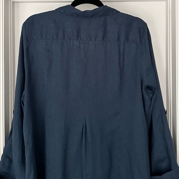 Soft Surroundings 100% Linen Button Down Tunic Lagenlook Minimalist Size Large - Picture 6 of 10